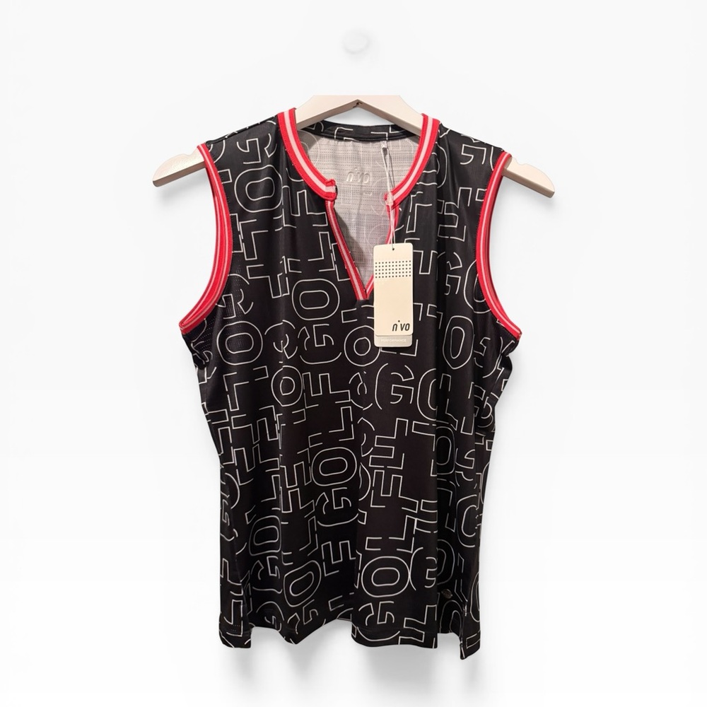 Nivo UV Vivian tank with Golf words, awesome piece, size medium